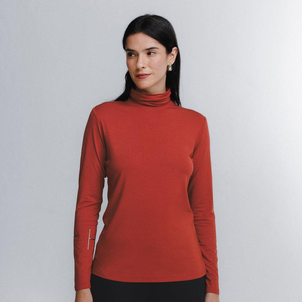 Tech T-Shirt® Gola Alta Manga Longa Feminina